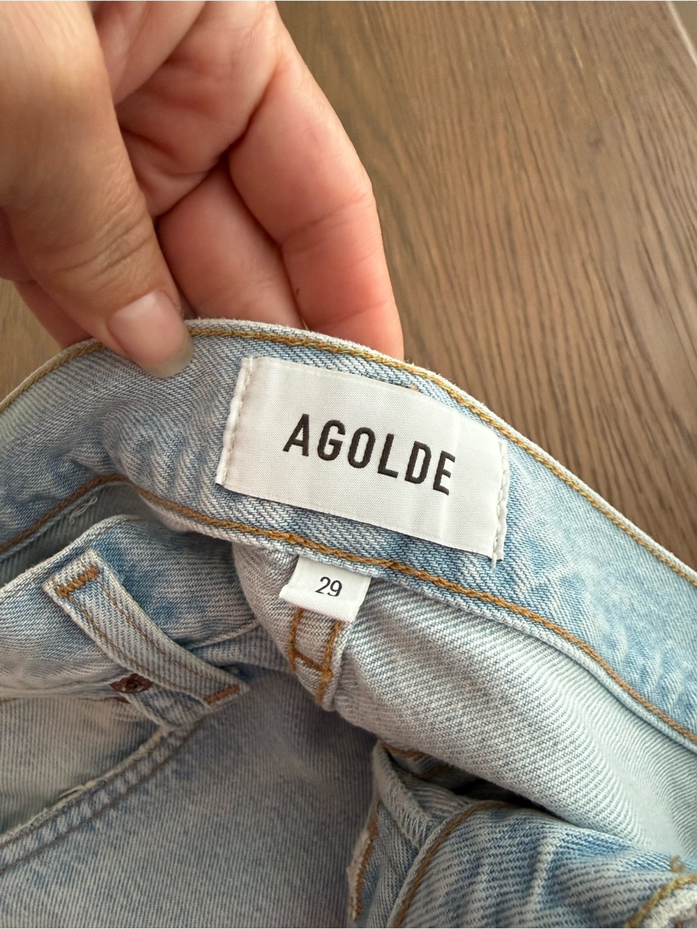 Agolde Kelly Straight Leg relaxed Jeans sz 29 $239 Wave color new - Picture 4 of 4